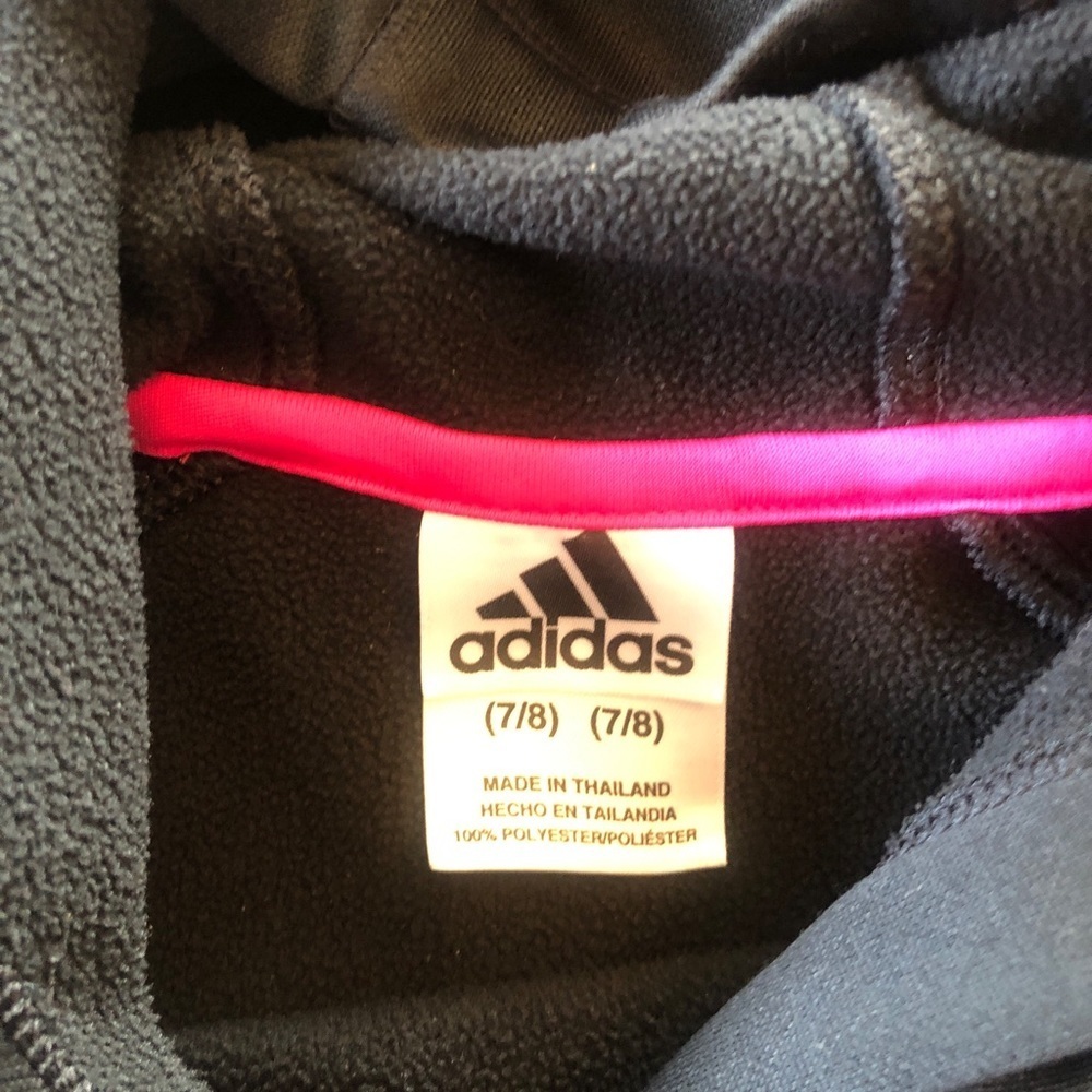 Adidas Hoodie Pullover Youth Size S 7/8 Warm Soft Beautiful Condition - Picture 2 of 6